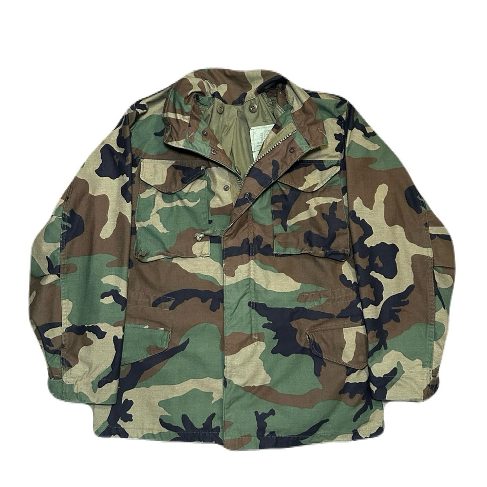Military US Army M65 Field Jacket Men’s Small Woodland Camo Cold Weather Coat